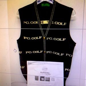 Gucci PG Golf sleeveless v neck button sweater COA